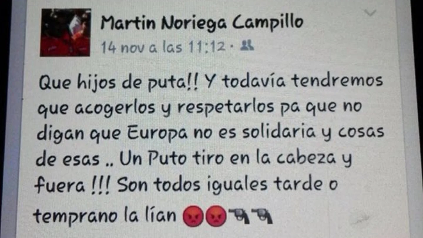 El polémico mensaje de Martín Noriega en Facebook El polémico mensaje de Martín Noriega en Facebook
