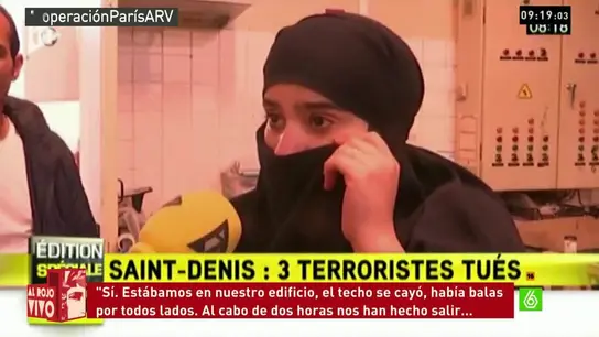 Una vecina habla de la operación en Saint Denis Una vecina habla de la operación en Saint Denis