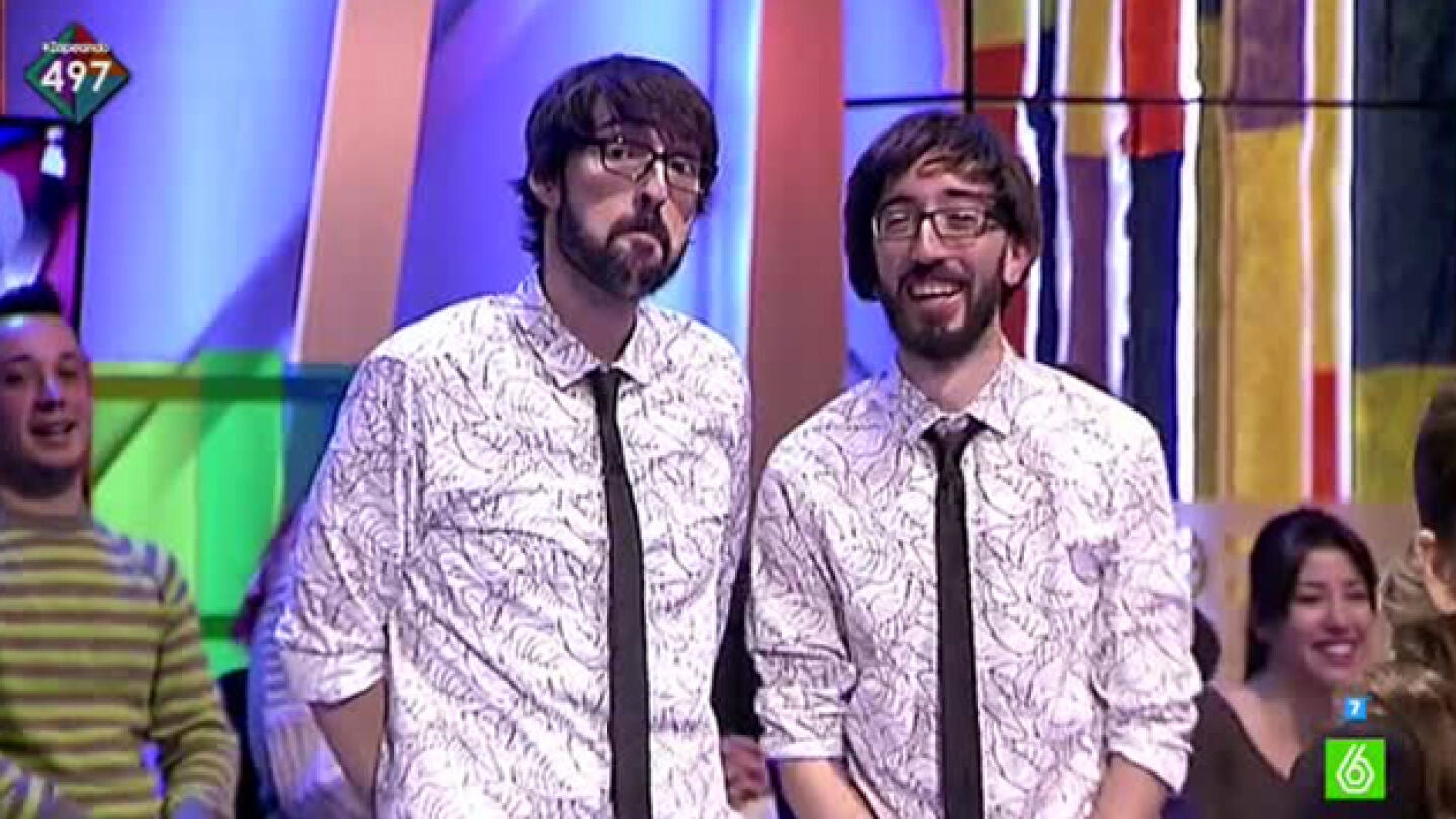 Quique Peinado, junto a su doble