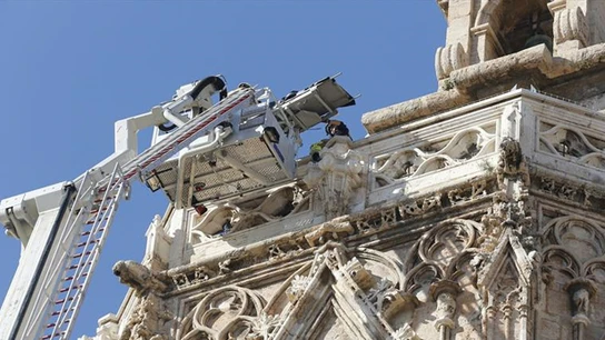 Muere un hombre en lo alto de la catedral de Valencia Muere un hombre en lo alto de la catedral de Valencia