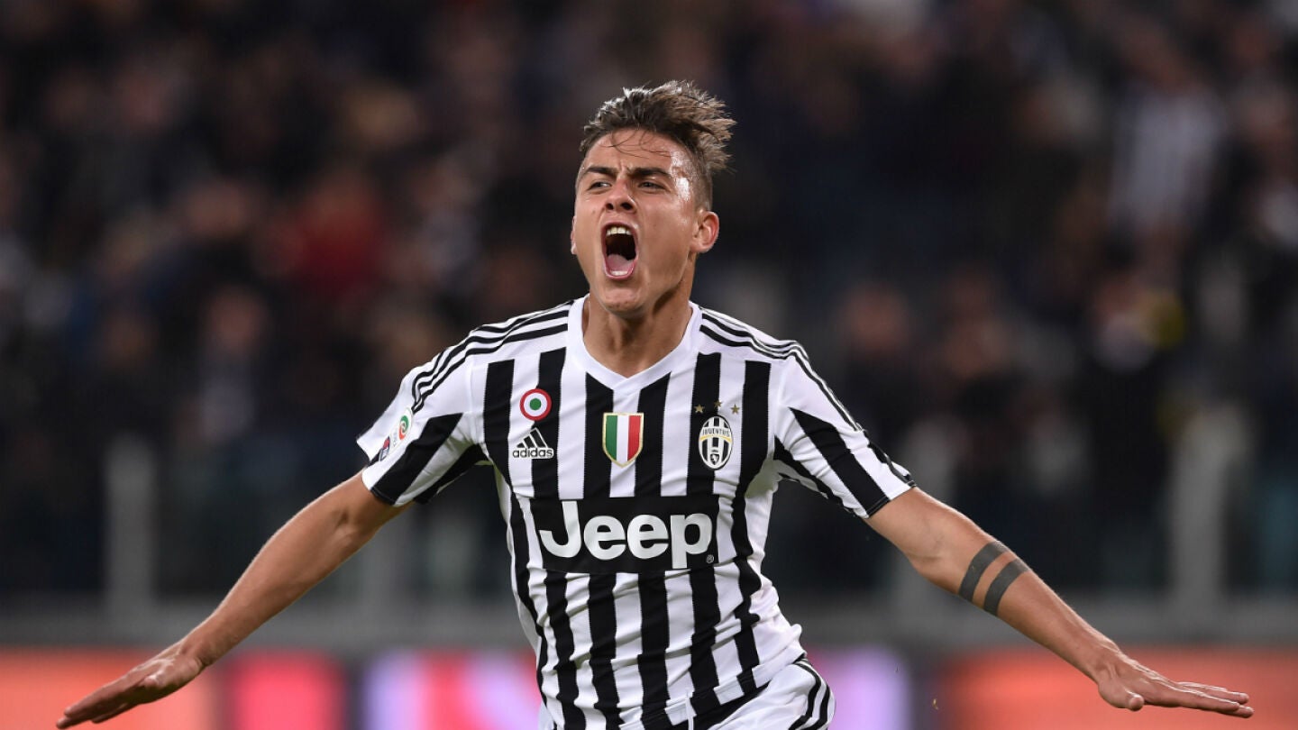 Dybala celebra su gol contra el Milan