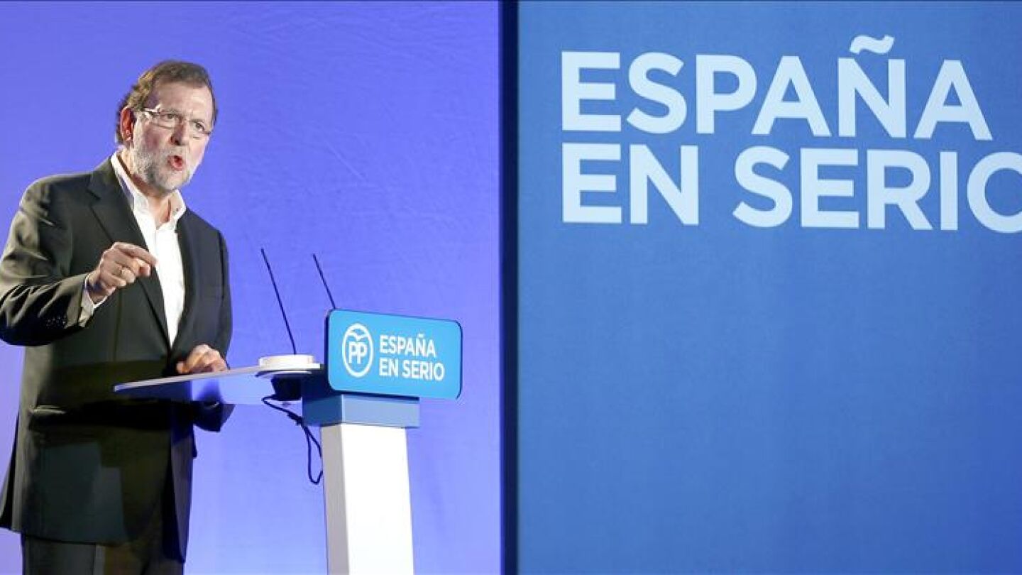 Mariano Rajoy, durante un acto en Barcelona