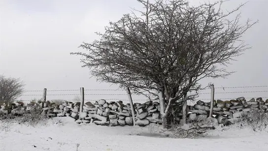 Un lado de la carretera CA-183 en Alto Campoo, Cantabria Un lado de la carretera CA-183 en Alto Campoo, Cantabria