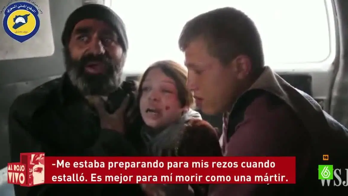 Ni&ntilde;a siria, tras un bombardeo