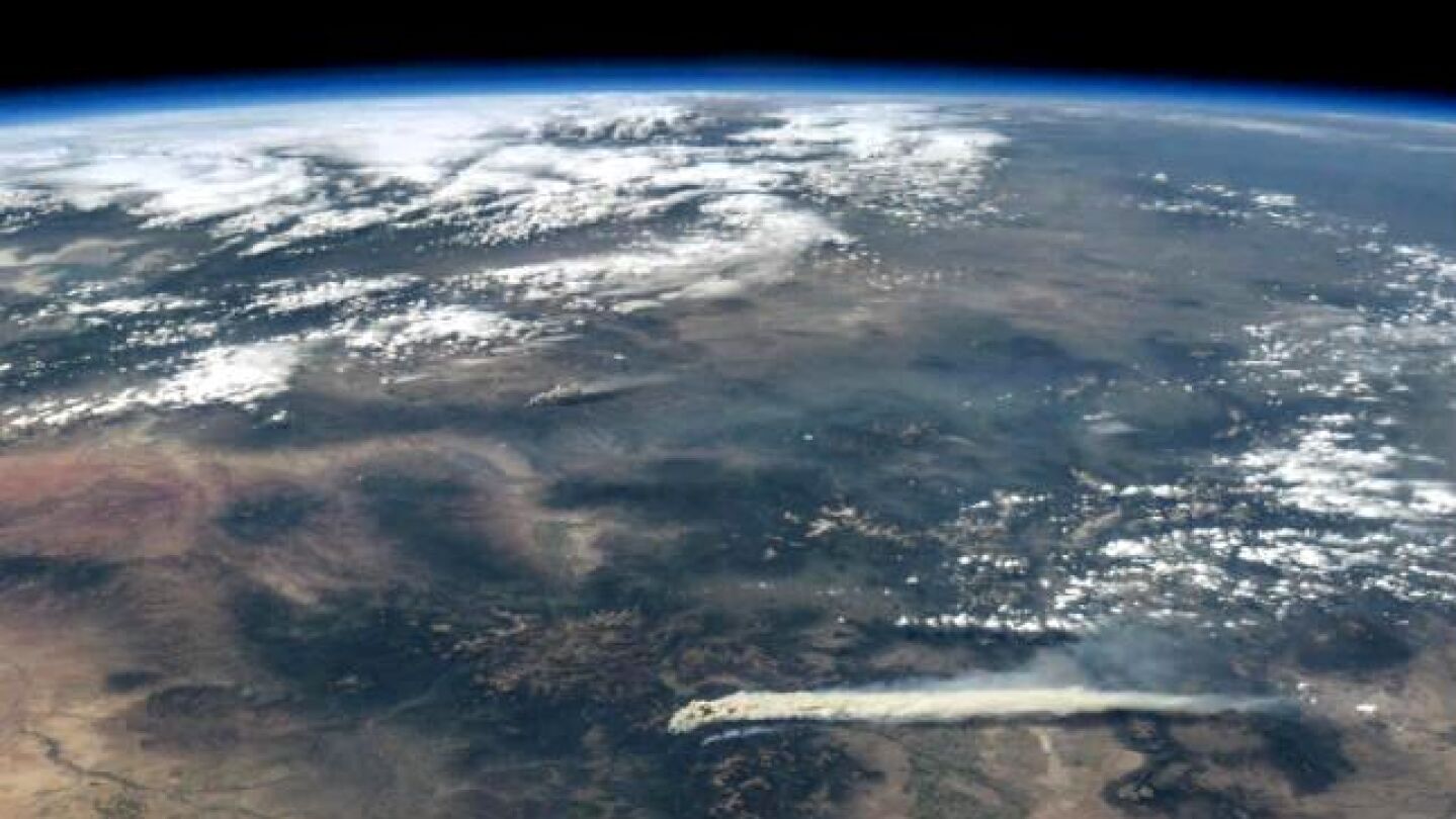 Un incendio visto desde el espacio 
