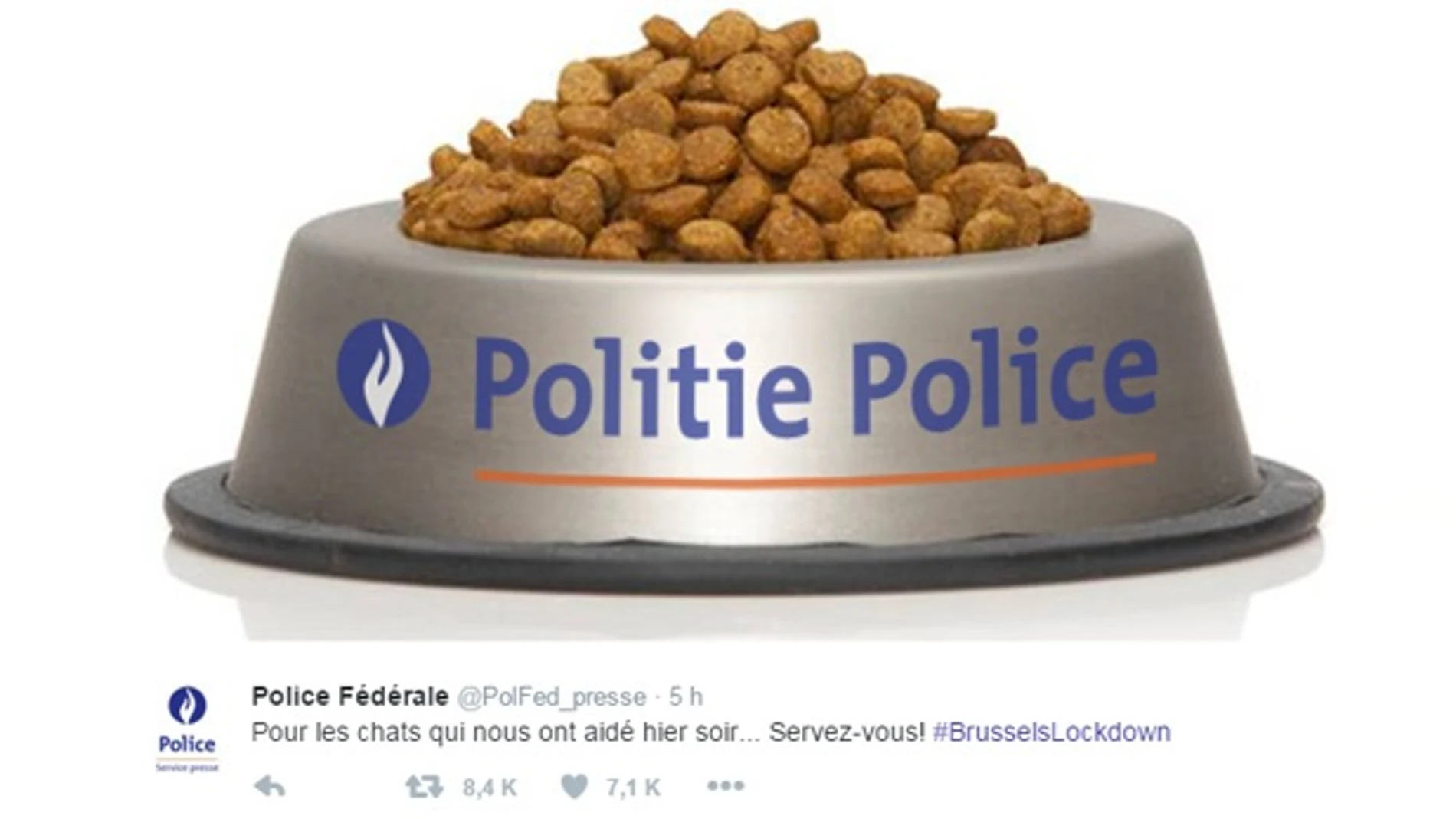 Agradecimiento de la Policía belga