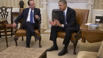 Obama y Hollande, durante una reunión oficial