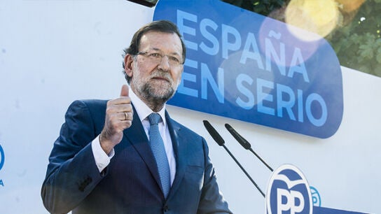 Mariano Rajoy durante un acto electoral
