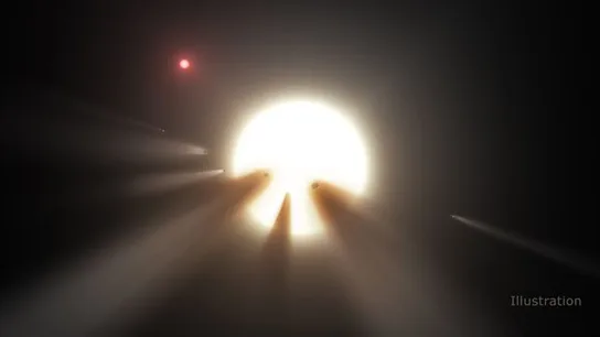 Enjambre de cometas ante la estrella KIC 8462852 Enjambre de cometas ante la estrella KIC 8462852