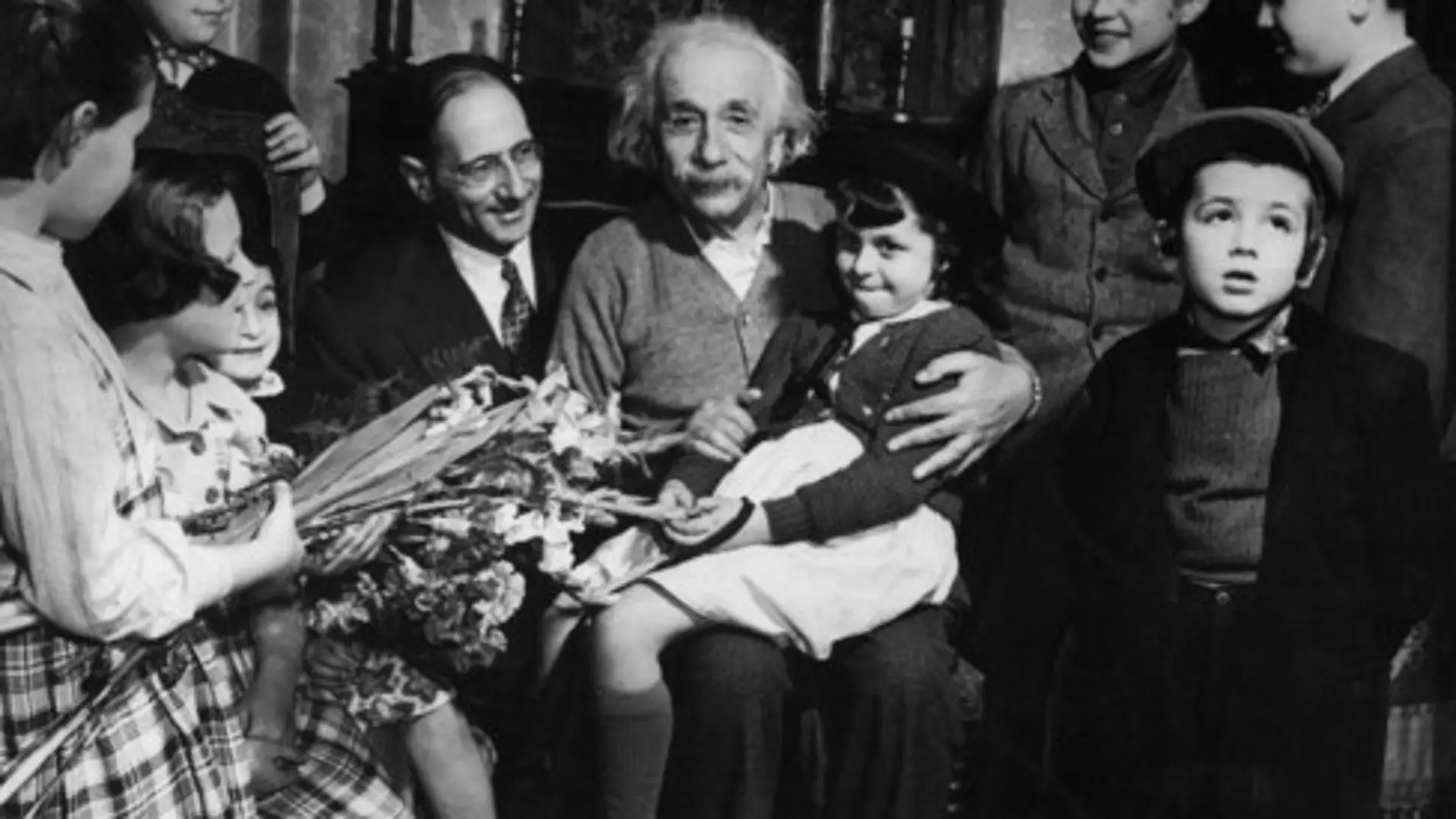 Einstein con los refugiados
