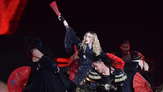 Madonna, durante su concierto en Barcelona Madonna, durante su concierto en Barcelona