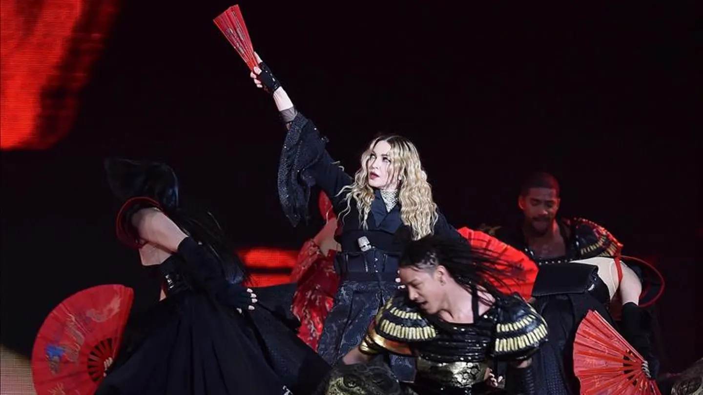 Madonna, durante su concierto en Barcelona Madonna, durante su concierto en Barcelona