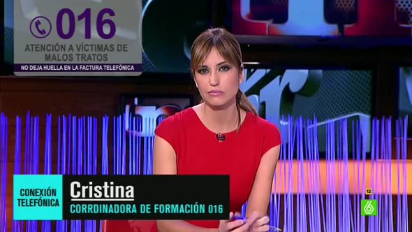 La coordinadora de formaci&oacute;n del 016, en El Intermedio