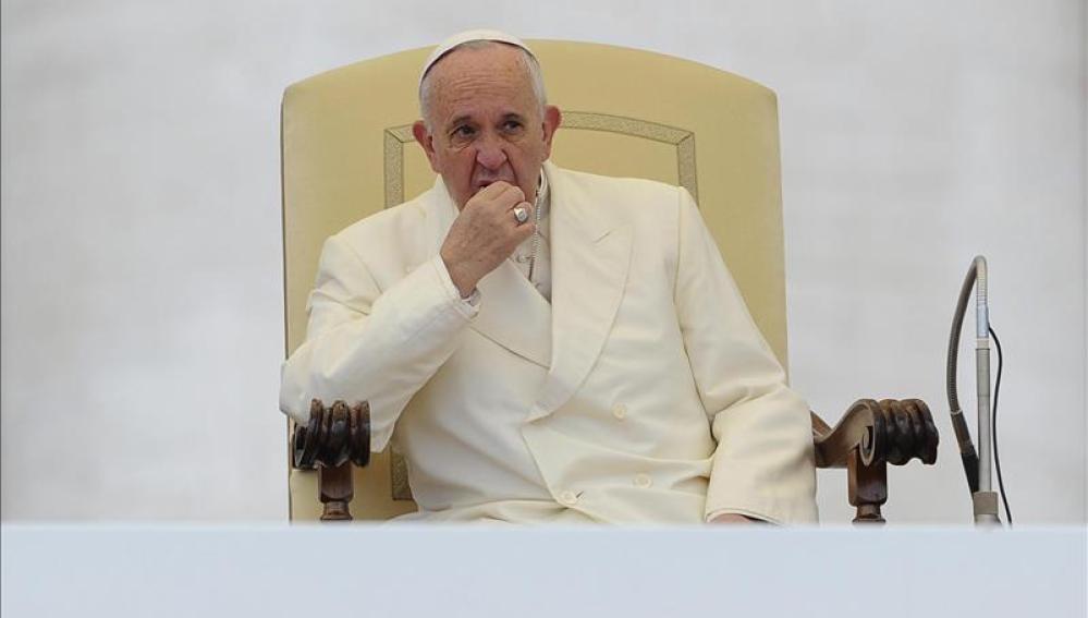 El papa Francisco, durante un oficio