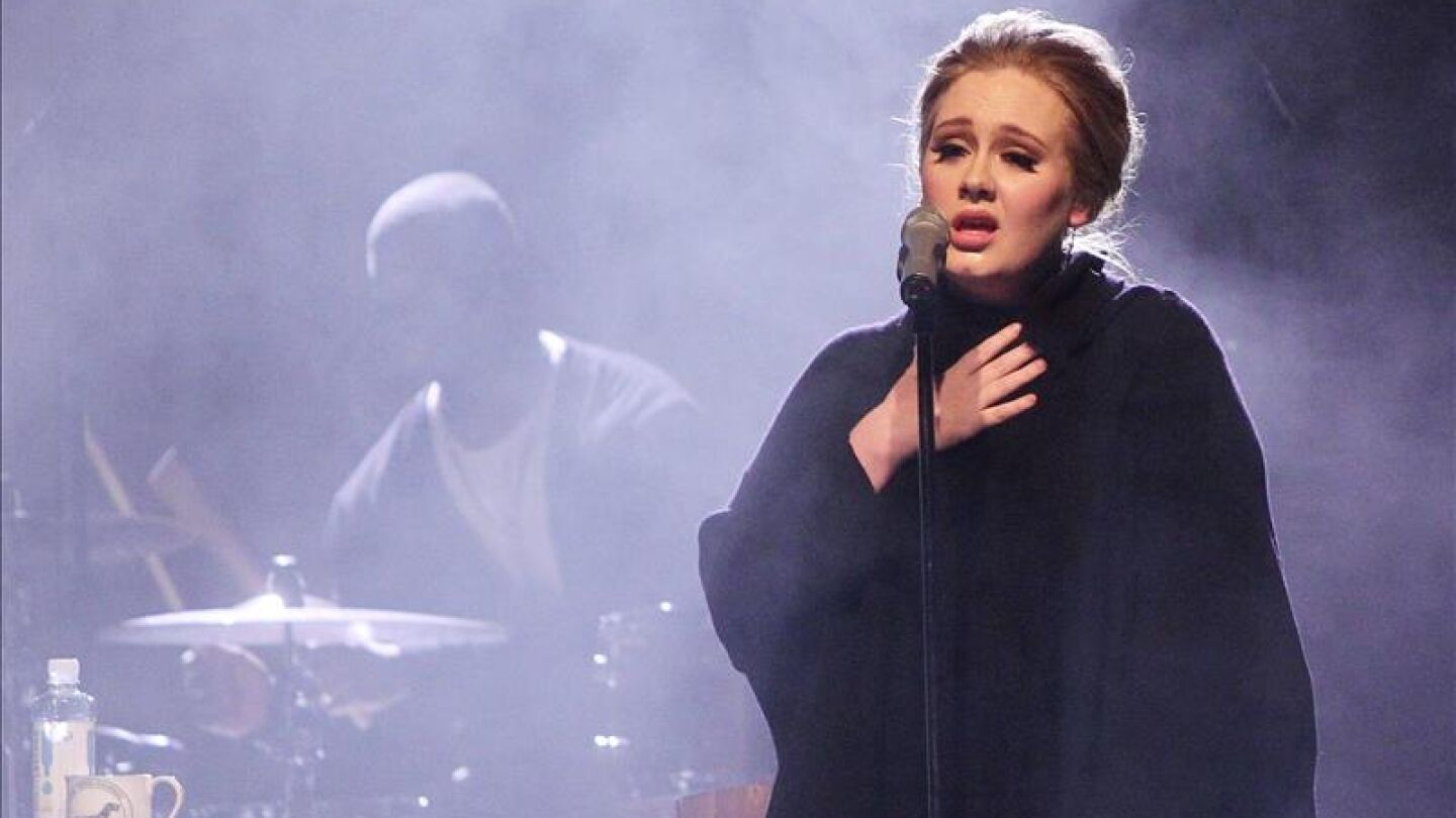 La cantante brit&aacute;nica Adele durante un concierto