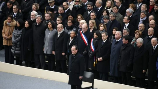 François Hollande, en el homenaje a las víctimas de París François Hollande, en el homenaje a las víctimas de París