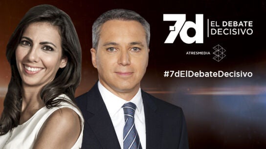Ana Pastor y Vicente Vall&eacute;s, moderadores del debate del 7D