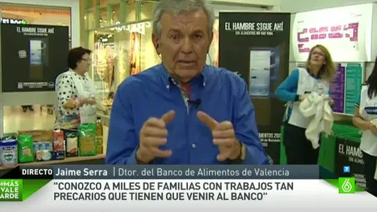 Jaime Serra, director del Banco de Alimentos de Valencia Jaime Serra, director del Banco de Alimentos de Valencia