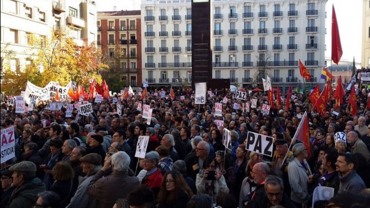 Manifestaci&oacute;n contra la guerra en Siria