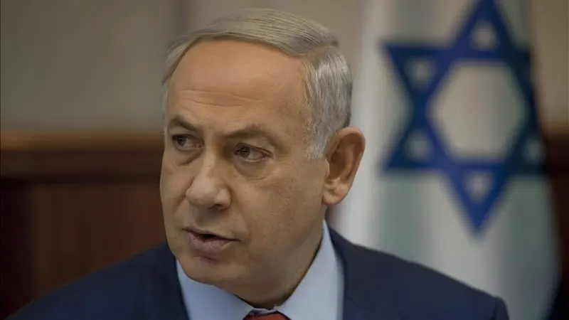 Benjamin Netanyahu, primer ministro israelí, en una rueda de prensa 