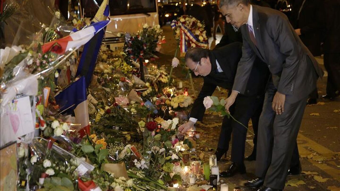 El presidente de EEUU, Barack Obama y el jefe del Estado franc&eacute;s, Fran&ccedil;ois Hollande