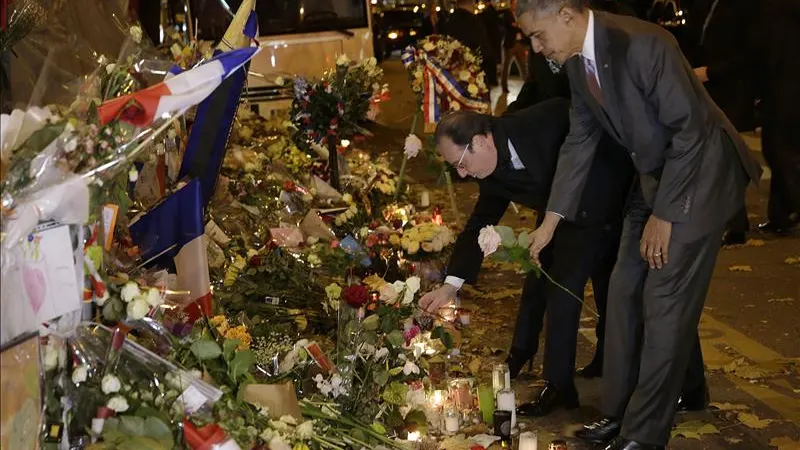 El presidente de EEUU, Barack Obama y el jefe del Estado francés, François Hollande