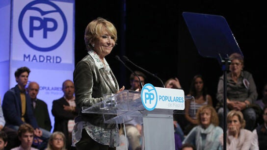 Esperanza Aguirre en un acto del PP