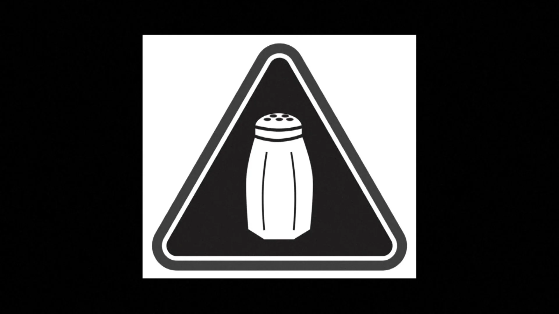 Símbolo que advierte del exceso de sal en las comidas Símbolo que advierte del exceso de sal en las comidas