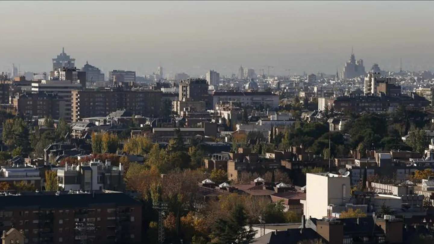 Vista de la contaminación en Madrid Vista de la contaminación en Madrid