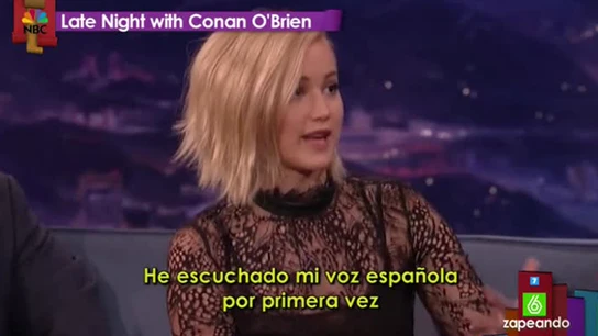 Jennifer Lawrence, en el programa de Conan O’Brien Jennifer Lawrence, en el programa de Conan O’Brien