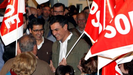 Pedro S&aacute;nchez en un acto en Tomelloso
