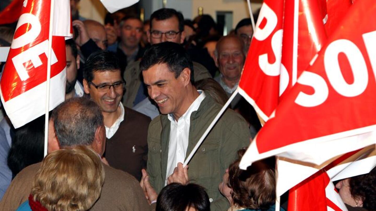 Pedro S&aacute;nchez en un acto en Tomelloso