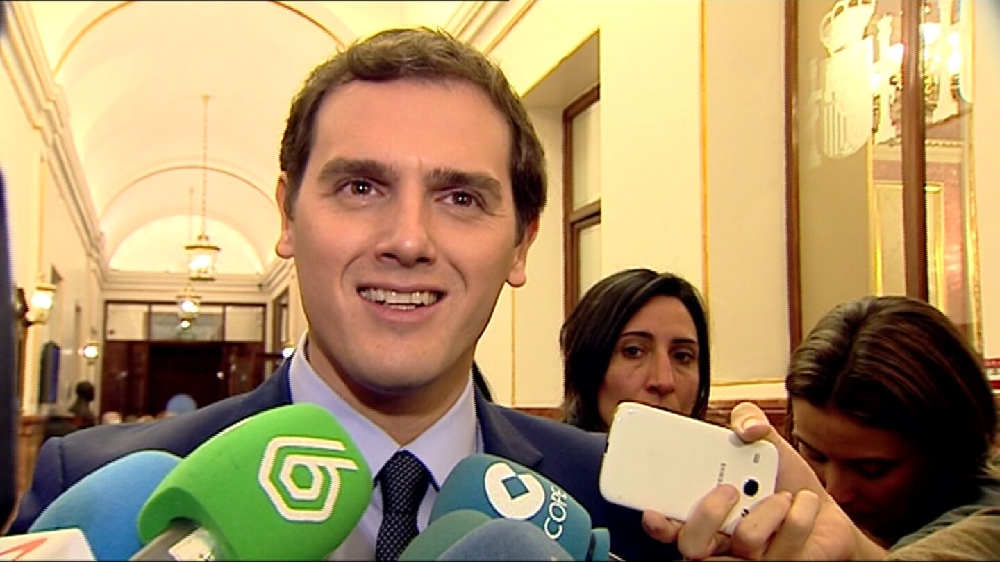 Albert Rivera, en los pasillos del Congreso