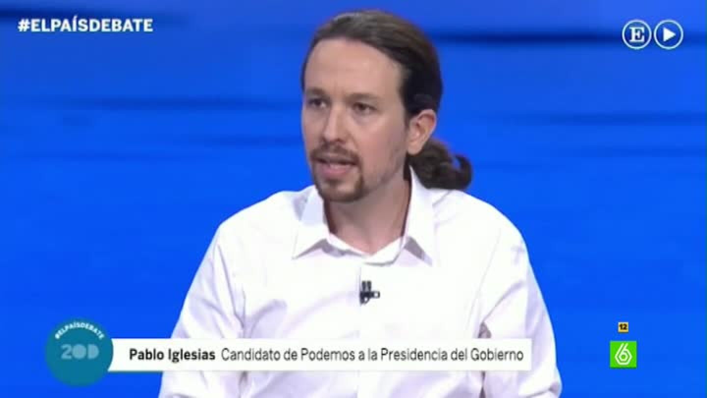 Pablo Iglesias lee las respuestas ante los bombardeos en Oriente