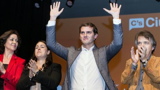 Albert Rivera en un acto de campa&ntilde;a electoral