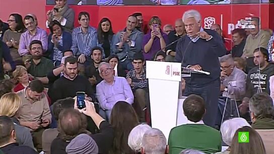 Felipe Gonz&aacute;lez en un mitin en Madrid