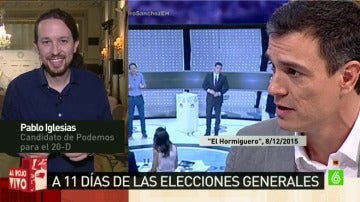 Pablo Iglesias, sobre Pedro Sánchez