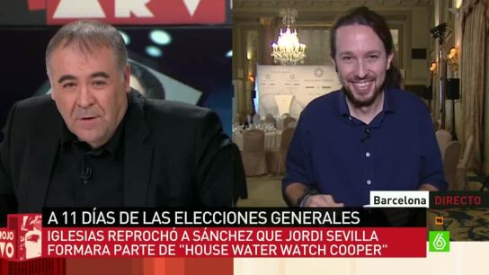 El l&iacute;der de Podemos, Pablo Iglesias, en ARV