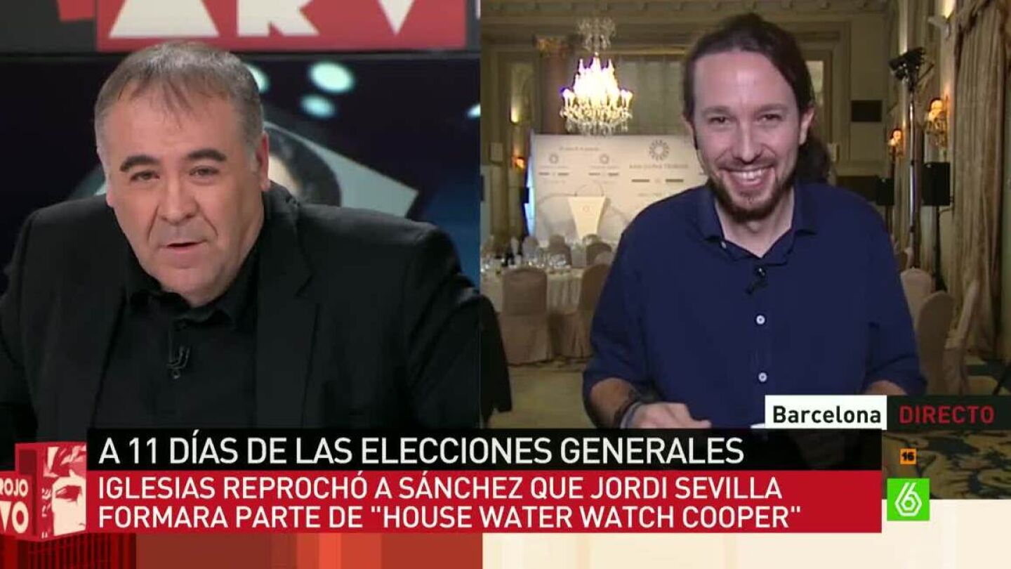 El l&iacute;der de Podemos, Pablo Iglesias, en ARV