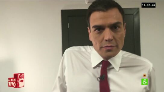 Pedro s&aacute;nchez en los camerinos