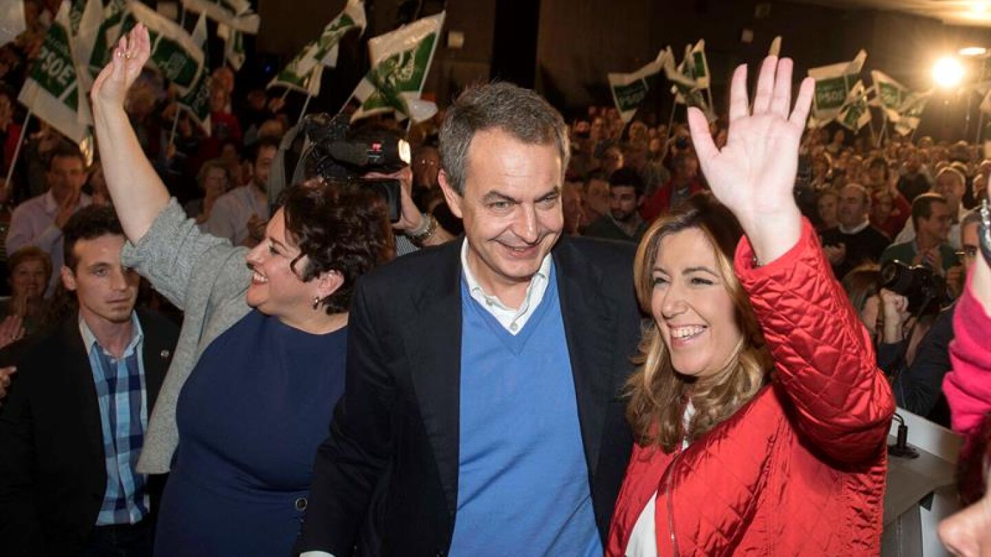  La presidenta del PSOE de Andaluc&iacute;a, Susana Diaz y el expresidente del Gobierno