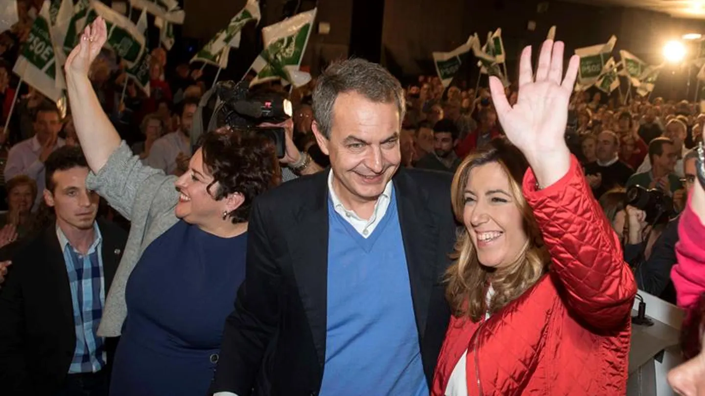 La presidenta del PSOE de Andalucía, Susana Diaz y el expresidente del Gobierno La presidenta del PSOE de Andalucía, Susana Diaz y el expresidente del Gobierno