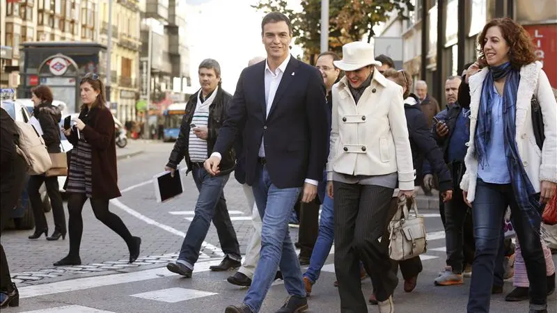 El secretario general del PSOE y candidato a presidente del Gobierno, Pedro Sánchez