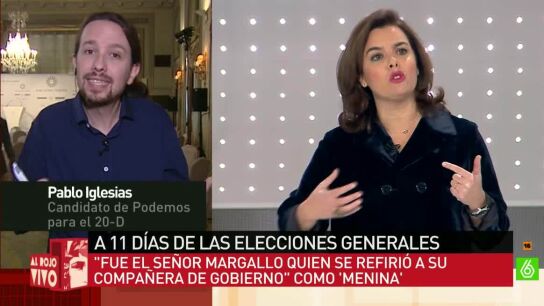 Pablo Iglesias, sobre Soraya S&aacute;enz de Santamar&iacute;a