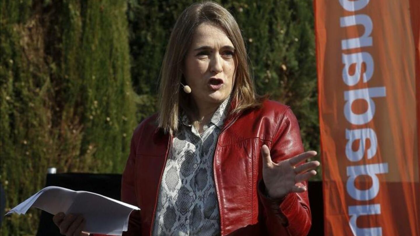 Marta Rivera, en un acto de partido