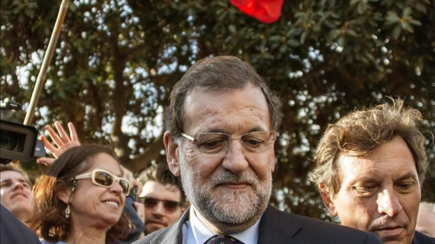 Mariano Rajoy durante un acto de campaña Mariano Rajoy durante un acto de campaña