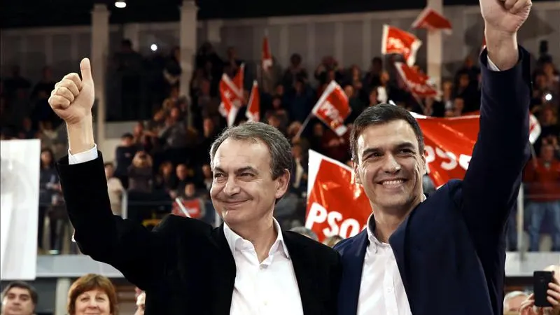 Pedro Sánchez y Zapatero