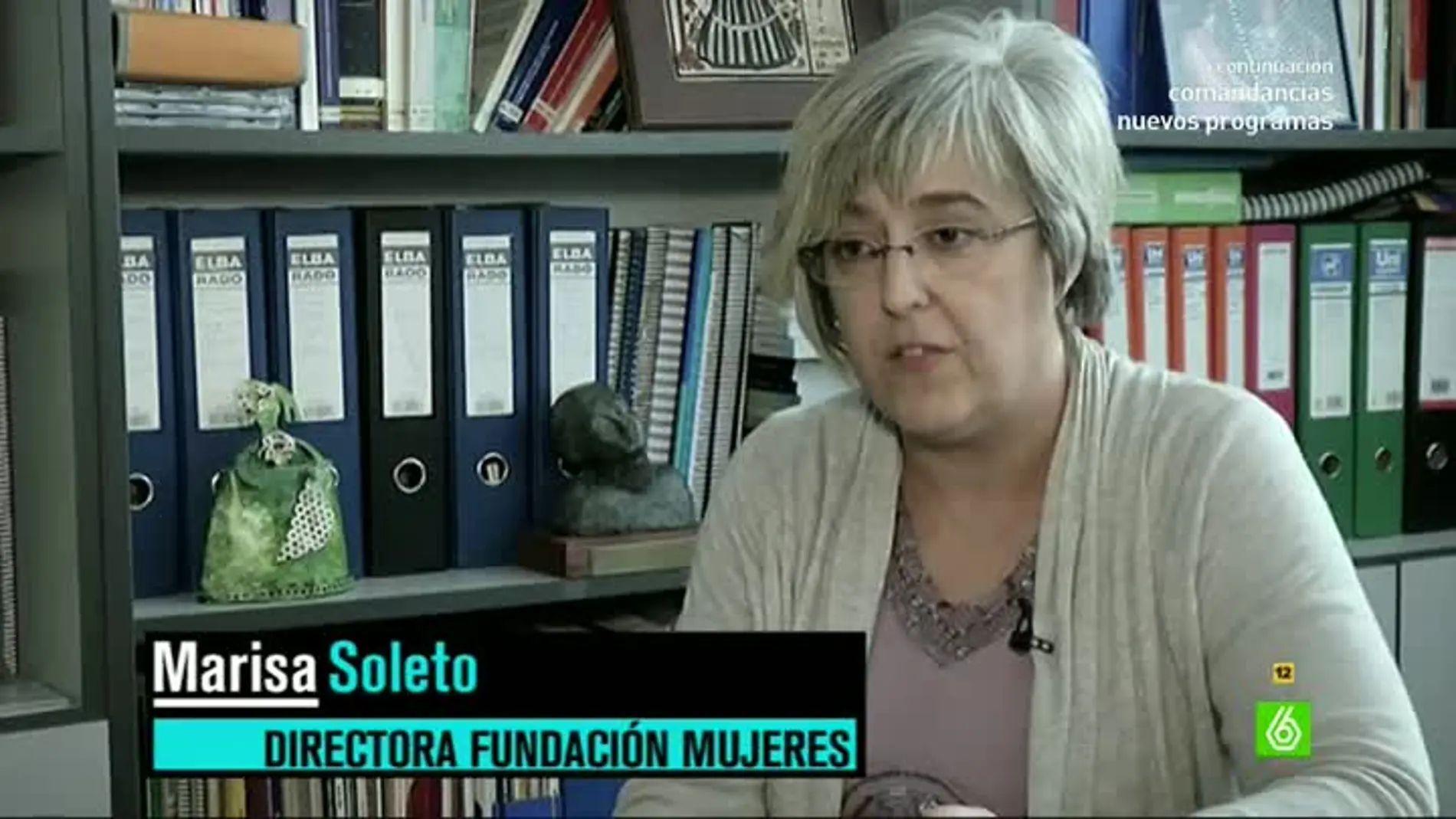 Marisa Soleto, la presidenta de la Fundación Mujeres, en El Intermedio