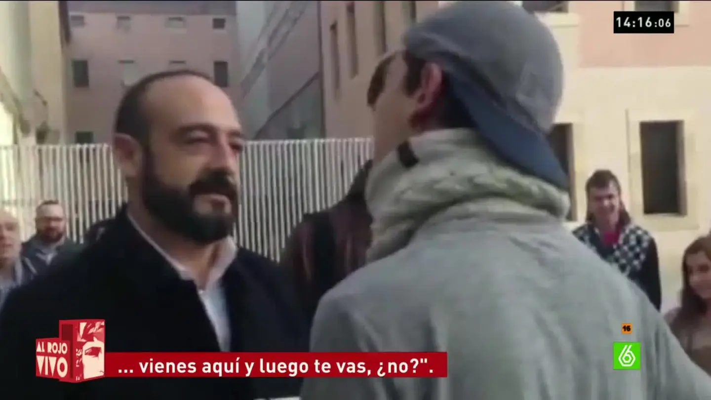 Jordi Cañas, dirigente de Ciudadanos, en una pelea Jordi Cañas, dirigente de Ciudadanos, en una pelea