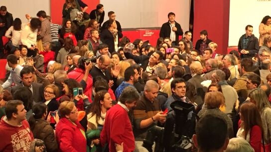 Mitin del PSOE, &iquest;d&oacute;nde esta S&aacute;nchez?